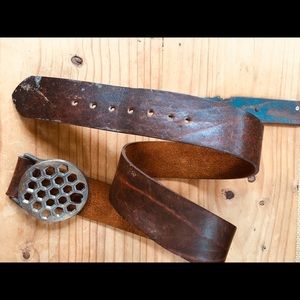 Hexagon Leather Belt